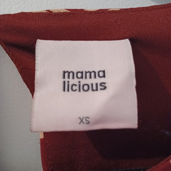 Mamalicious maternity burgundy dress - Picture 3 of 3